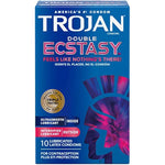 Trojan Double Ecstasy 10 Lubricated Condoms and Trojan Extended Pleasure 12 Climax Control Condoms