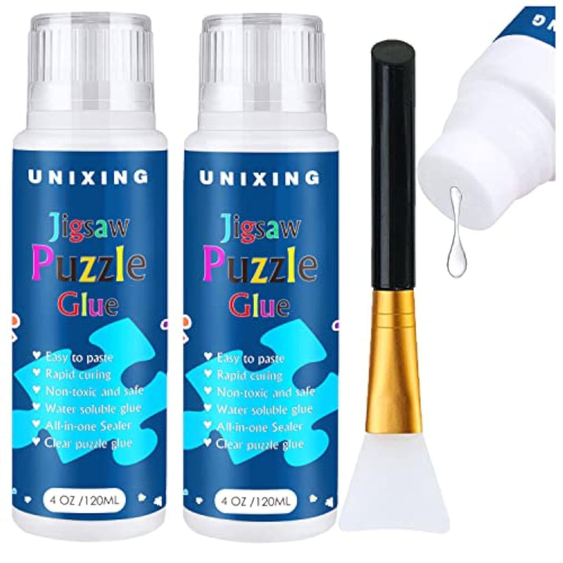 Jigsaw Puzzle Glue Clear Puzzle Glue With Sponge Head, Replace Puzzle Saver