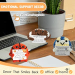 Coffee Lovers Birthday Gifts For Women Men,Emotional Support Gifts,Encouragement Little Reminders Present,Positive Coffee Accessories,Crochet Espresso Desk Decorations