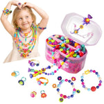 520 Pcs Pop Beads Jewelry Making Kit for Girls Ages 3-7, Necklace & Bracelet Set