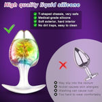 Anal Plug Prostate Massager Silicone Butt Plug With Crystal Ball And Curved Base &11.4-Inch Soft Liquid Silicone Anal Plug,Super Long Dildo, Unisex