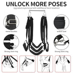 Sex Swing, Bdsm Toys 360 Degree Spinning Ceiling Swing With Steel Triangle Stand & Widened Comfortable Pads, Heavy Duty Sex Swings Sex Furniture For Couples Bedroom Bondage Restraints Adult Games