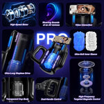 Sex Toys For Men Male Masturbator-Automatic Electric Male Sex Toys With 12Times/S Thrusting, Men Sex Toys Adult Toys With Phone Holder And 2 Soft Silicone Pocket Pussy Hand Free Penis Training Stroker