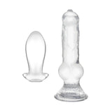 Big Butt Plug Trainer (Clear Xl) + 13 Inch Realistic Huge Wolf Dog Dildo