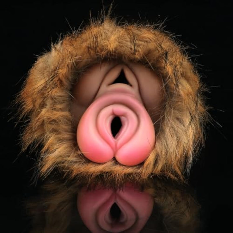 Animal Male Masturbators Cup With Removeable Fur, Tiger Lifelike Pocket Pussy Stroker Sucking Sex Toy For Man Silicone Dual Channel Realistic 3D Sleeve, Male Masterbaters For Man Pleasure