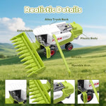 5 Pack Diecast Farm Tractor Toys - Mini Farm Vehicle Set With Combine Harvester, Forage Harvester And Trucks - Alloy With Plastic Parts Tractors - Christmas Birthday Gifts & Party Favors