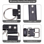 Men Leather Sexy Chastity Belt With Penis Ring Chastity Belt Adjustable Chastity Belt For Men' Penis Bondage Sexy Slave Bdsm Ties Sex Toys For Couples Extreme Sex
