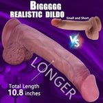10.8 Inch Realistic Dildo Sex Toys, Skin-Like Huge Thick Dildo With Strong Suction Cup For Hands-Free, Longer Lifelike Silicone Dildo For Vagina Anal Stimulation Sex Adult Toys For Women And Couple