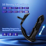 Anal Vibrators Prostate Massager With Cockring, Male Sex Toy With 3 * 10 Vibrating Modes,Buttplugs Prostate Massager Remote Vibrator