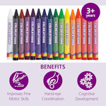 400 Count Jumbo Crayons, 16 Colors, Non-Toxic Bulk Classroom Art Supplies