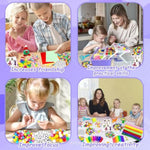 3000 Piece Kids Arts and Crafts Supplies Kit in 3 Layered Craft Box with Pipe Cleaners and More
