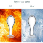 Anal Training Set Glass Anal Plugs With Long Neck 3 Pcs Crystal Anal Butt Plug Adult Sex Toy Suitable For Beginners For Anal Training