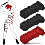 Super Soft Cotton-Rope Shibari Bondage / Restraint Kit, Bdsm Beginner Set, Adult Sex Toys For Women Men And Couples(Black+Red)
