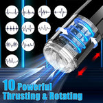 Thrusting Automatic Blowjob Machine With 10 Thrusts Rotation Modes,Hands Free Male Masturbators Oral Stroker Sex Toy For Men Masturbation With Realistic Pocket Pussy