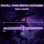 Double Ended Dildo Anal Dildo, 23.2” Long Dildo With Clear Purple Flexbile Big Dildos, Monster Double Sided Dildos & Large Anal Plug, Adult Sex Toy Lesbian Couples Gay Women Clitoral Stimulator