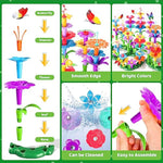 184Pcs Flower Garden Building Toys For Girls 3 4 5 6 7 Year Old, Upgrade Diy Building Stacking Toys, Stem Preschool Educational Toddler Toys Brain Development Kindergarten Kids Toy
