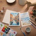 60 Sheets Handmade Watercolor Paper, 4 x 6 Inch, 300 GSM Cotton Deckled Edge
