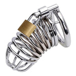Adjustable Hollow Cock Cage For Men Metal Chastity Devices Male Chastity Locked Bondage Cage Sex Toy For Men'S Penis Restraints Erection (Diameter:2 Inch/5 Cm, Silver)