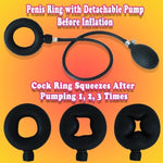 Silicone Cock Ring Inflatable Cock/Penis/Ball Rings For Couples, Penis Enlarger Ring, Erection Sexual Aid For Sexual Dysfunction And Premature Ejaculation, Lasting Sex Enhancement, Couples Sex Toys
