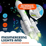 Space Adventure Playset - Stem Rocket Ship With Astronaut Figures, Detachable Shuttle & Rover - Educational Space Exploration Toy For Kids Ages 3–8, Imaginative Learning Gift