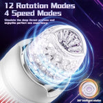 Male Masturbator Male Sex Toys For Men - Portable Male Stroker With 12 Rotating & 4 Speed Modes & Realistic Mouth For Penis Stimulation, Pocket Pussy Blowjob Toy Sex Machine Adult Toy For Men