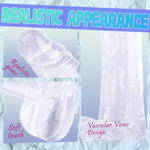 8.2" Long G-Spot Dildo, Body Safe Material, Lifelike Skin-Touching Feeling, Powerful Suction Cup Dildo For Hands-Free Play & Anal Stimulation, Realistic Fake Penis For Men And Women Sex Games