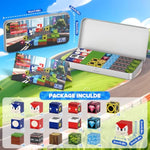 35Pcs Mini Magnetic Blocks, Magnetic Blocks Travel With Portable Iron Box, Magnetic Building Blocks Stem Learning Set For Ages 3 4 5 6 7 8, Suitable For Restaurant And Travel, Hedgehog