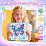 Butterfly Diamond Painting Kit for Kids Age 8-12, Girls Birthday Gift Ideas