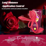 Vibrating Cock Ring Penis Sleeve With Rose Clitoral Stimulator, App Remote Control Penis Ring Vibrator, Couples Male Adult Sex Toys Games For Men Women, Penis Extender Taint G Spot Sex Toy
