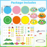 24 Sets Spring Crown Craft Kit, DIY 3D Paper Hats with Stickers & Flowers