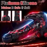 Sex Machine Thrusting Dildo With 8 Vibrating & Thrusting Modes, Remote Control Tongue-Licking Silicone Sex Toys With Strong Suction Cup For Hands-Free Play (Red & Black)