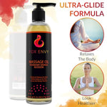 Massage Oil For Couples, Women & Men (1 Bottle, 8 Fl Oz) - Orange Blossom With Rosemary Scented Sensual Oil With Coconut Oil & Jojoba Oil - Enhances Stimulation For The Body & Muscles