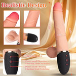 Thrusting Dildo Vibrator With Swinging Balls,9.64" Realistic Dildos Sex Machine With 8 Vibrating And 3 Thrusting Modes, Silicone Dildo Sex Toys For Women And Couple G-Spot Anal Vagina Stimulation