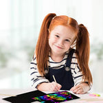56 Pcs Scratch Art Set for Kids with Black Paper, Cards, Boards & Doodle Pads