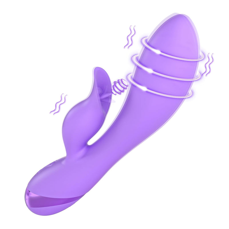 Rabbit Vibrator Adult Toys For Clitoris G Spot Stimulation Rabbit Dildo For Women With Tongue Licking 10 Vibration Modes Waterproof Adult Sex Toys For Women And Couples