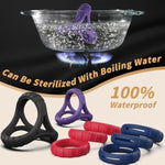 Silicone Penis Rings Set Sex Toys For Men?8 Different Sizes Cock Rings For Erection Enhancing, Long Lasting Stronger Men Sex Toy, Stretchy Adult Toys For Couples Pleasure- Blue