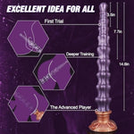 17In Extra Long Dildo Large Anal Beads Big Monster Dildo Fantasy Toy, Huge Butt Plug Anal Snake Thick Knot Horse Dildo, Long Anal Dildo Stretcher Giant Silicone Xl Buttplug For Men Women Gay Couple