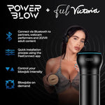 Powerblow Automatic Male Masturbator Incl Feel Victoria Mouth Sleeve - Interactive Blowjob Machine - Connect With Interactive Adult Content Via Feelme Ai - Intensity Control - Easy To Use
