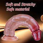 10 Inch Realistic Movable Foreskin Dildo With Suction Cup, 9" Double Silicone Giant Thick Penis Dildo For Gay Men Women, Extra Large G-Spot Lifelike Anal Dildos Strap On Harness Sex Tot For Vaginal