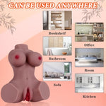 3D Male Sex Doll Realistic Sex Doll Ass Masturbator Doll For With Soft Big Boobs Big Butt Pussy Ass For Men Pussy Torso Anal Sex Toys Portability Small (Brown, 5 Lb)