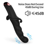 Magical Black Waterproof Adult Tools For Women 9 Inch Rabbit Ears Toy 10 Modes Realistic Silicone Usb Rechargeable Handheld Portable Gifts For Her