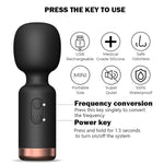Flooseca Super Mini,Powerful Av Vibrator,Portable G Spot Clit Stimulator Vibrators, Wand Massager Sexy Toys For Adults With 10 Vibration Modes(Black)