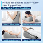 7 In 1 Couples Butt Cushion For Pregnant Furniture Position Couples Pillow Suitable For Home Use, Ideal For Sitting And Lying, Foam Pillow Modern And Simple Style - Black Grey
