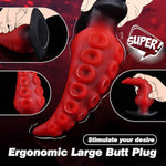 6.3" Large Silicone Tentacle Butt Plug For Long-Term Wear, Monster Tentacle Anal Dildo For Training, Xl Prostate Massager, Wearable Anal Stretcher Fantasy Toy For Men And Women