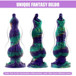 9.8" Huge Monster Dildo Fantasy Tentacle Sex Toy,Silicone Realistic Dog Knot Penis Dragon Horse Cock Suction Cup Gspot Stimulator,Big Thick Anal Plug Prostate Massager Female Masturbator For Women Men