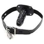 Lockable Dildo Mouth Gag, Sm Mouth Restraint With Lock Bondage (Long 3.9 Inch)