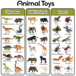 Insects And Bugs For Kids, Dinosaur Toys, Safari Jungle Animal Figures, 3 In 1, Gift For Boys Girls, 36 Pack