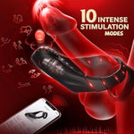 Vibrating Cock Ring, Penis Ring Sex Toys With 10 Vibration Settings, Adult Sex Toys For Men Male Vibrator For Men Pleasure With App, Dual Cock Rings For Men Erection Sex Cock Ring Vibrators