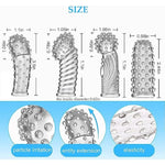 G-Spot Finger Sleeves Vibrator Accessories, Silicone Nipple Clitoral Stimulator for Couple Pleasure Game, Adult Sex Toy for Vaginal Anal, Transparent (4pack)