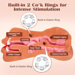 3 In 1 Male Masturbator Pocket Pussy, 3D Textured Male Sex Toys With Sexy Mouth Realistic Vagina And Tight Anus, Sex Doll Stroker Adult Toys For Men